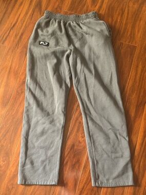 PrettyLittleThing Grey PLT Fleece Track Pants